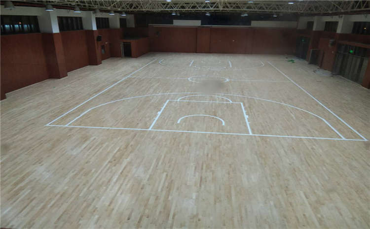 福建體育館專用運動木地板施工