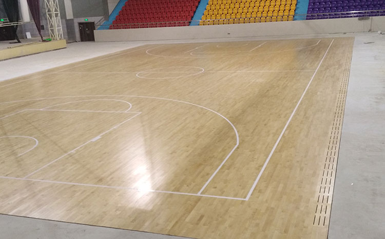橡膠木NBA籃球場木地板規格