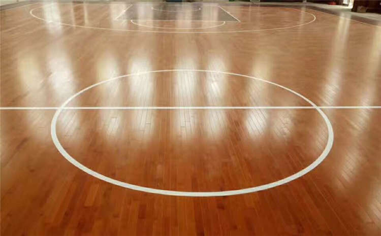 22厚籃球館木地板LOGO定制