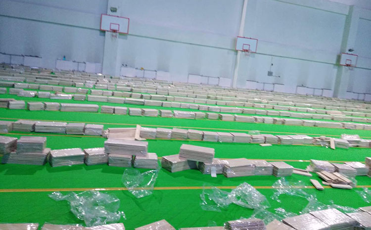 拼裝籃球場硬木木地板鋪裝